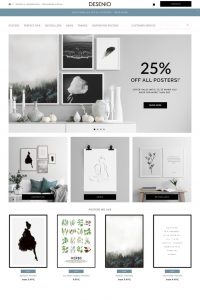Design scandinavian online and poster shop