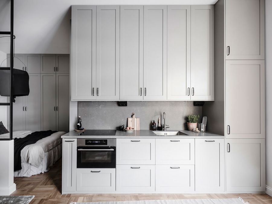 Small living apartment kitchen