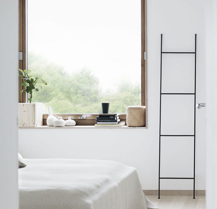 scandinavian white bedroom