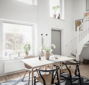 White airy loft interior