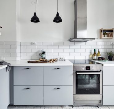 Scandinavian light blue kitchen