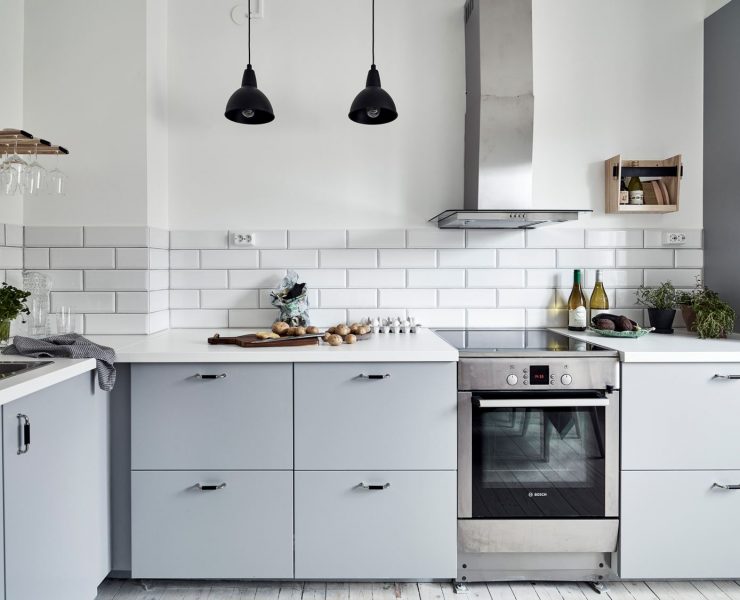 Scandinavian light blue kitchen