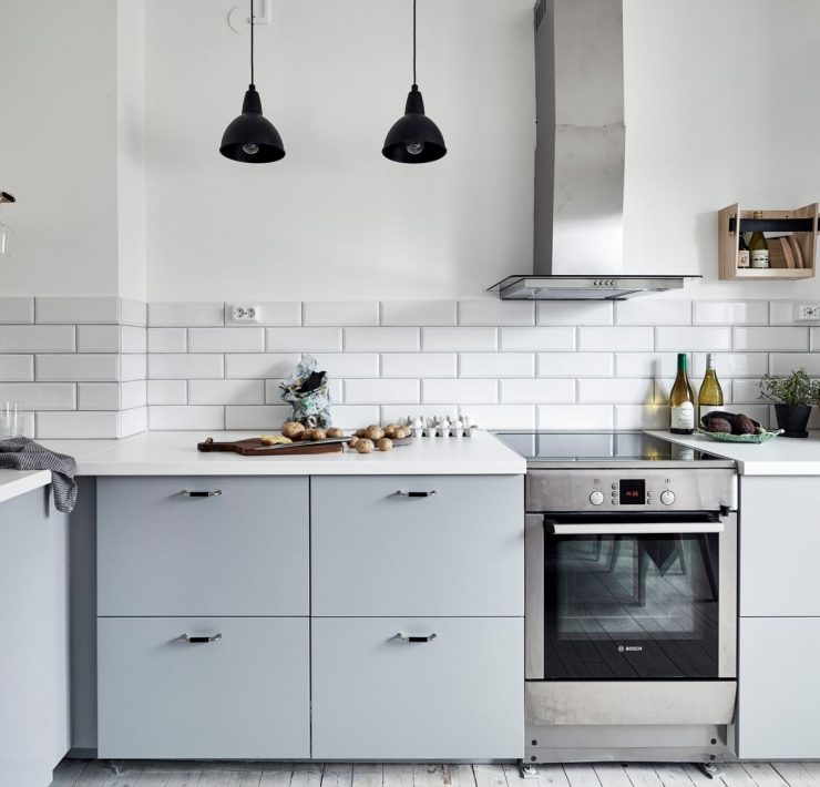 Scandinavian light blue kitchen