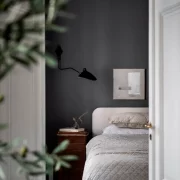 Dark Scandinavian bedroom interior design